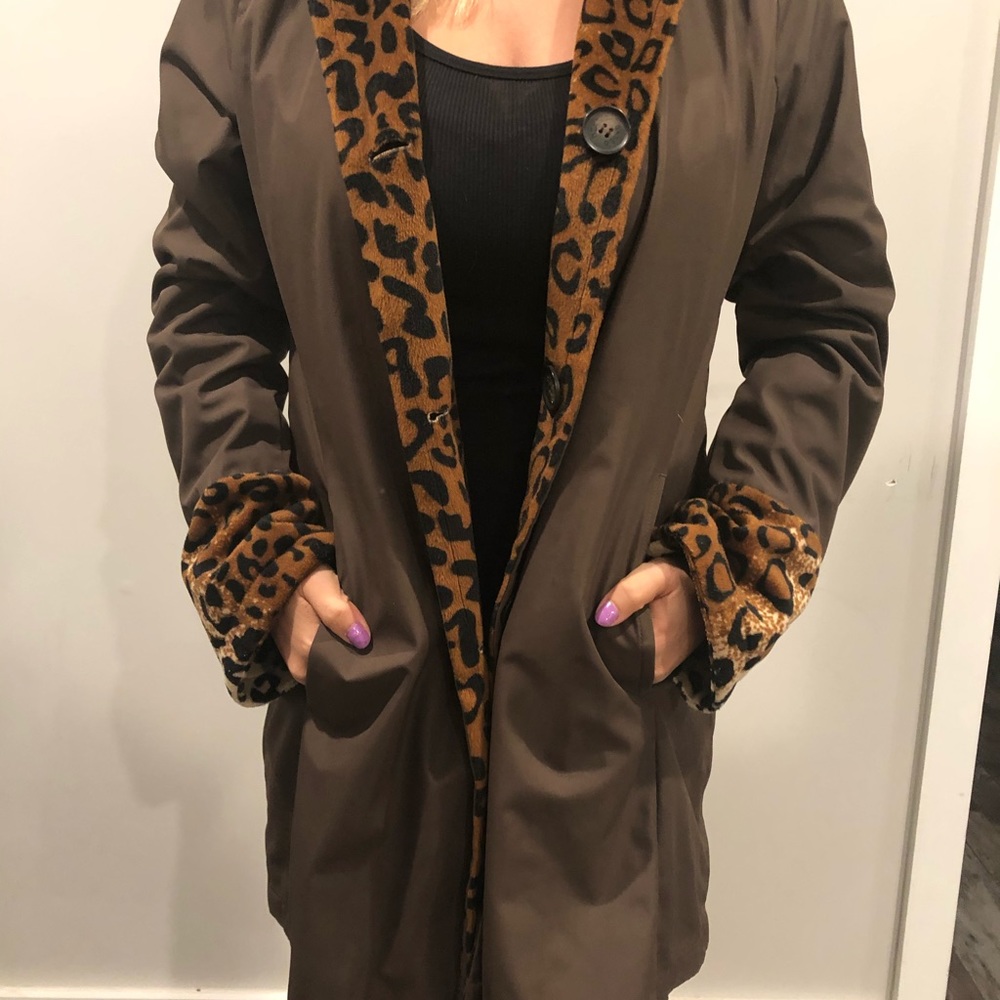 Reverseable Leopard Print Coat - image 8